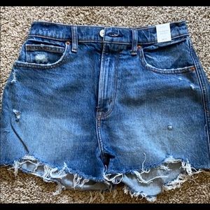 COPY - Abercrombie High Rise Denim Mom Short